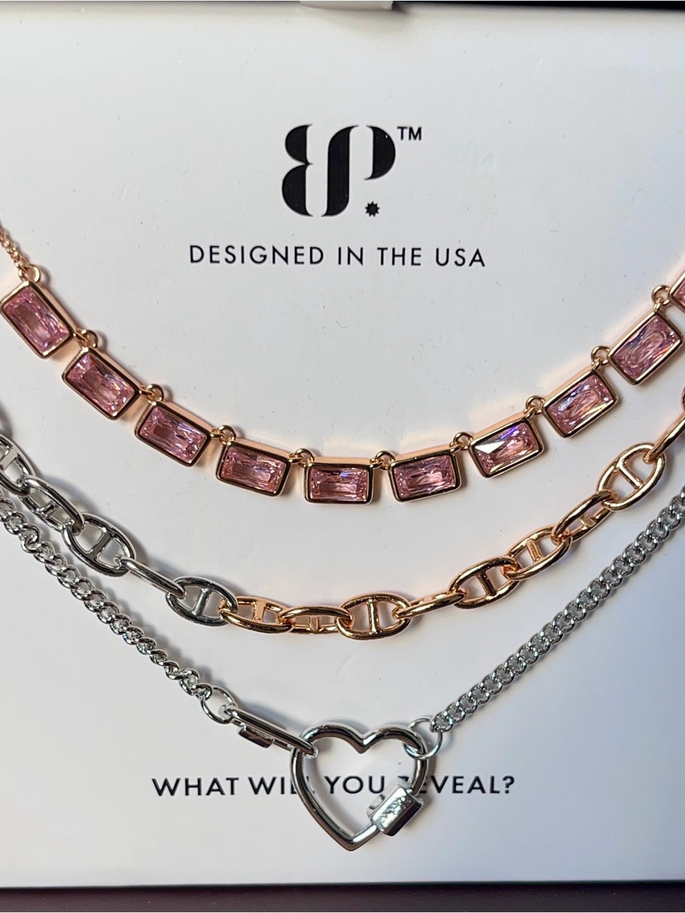 BP Fall 2023 Luxe Layer RBP6561 LINKED WITH LOVE Necklace Set HTF